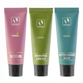 Travel-size bundle: Herbal Balm, Scrub and Shaving Cream