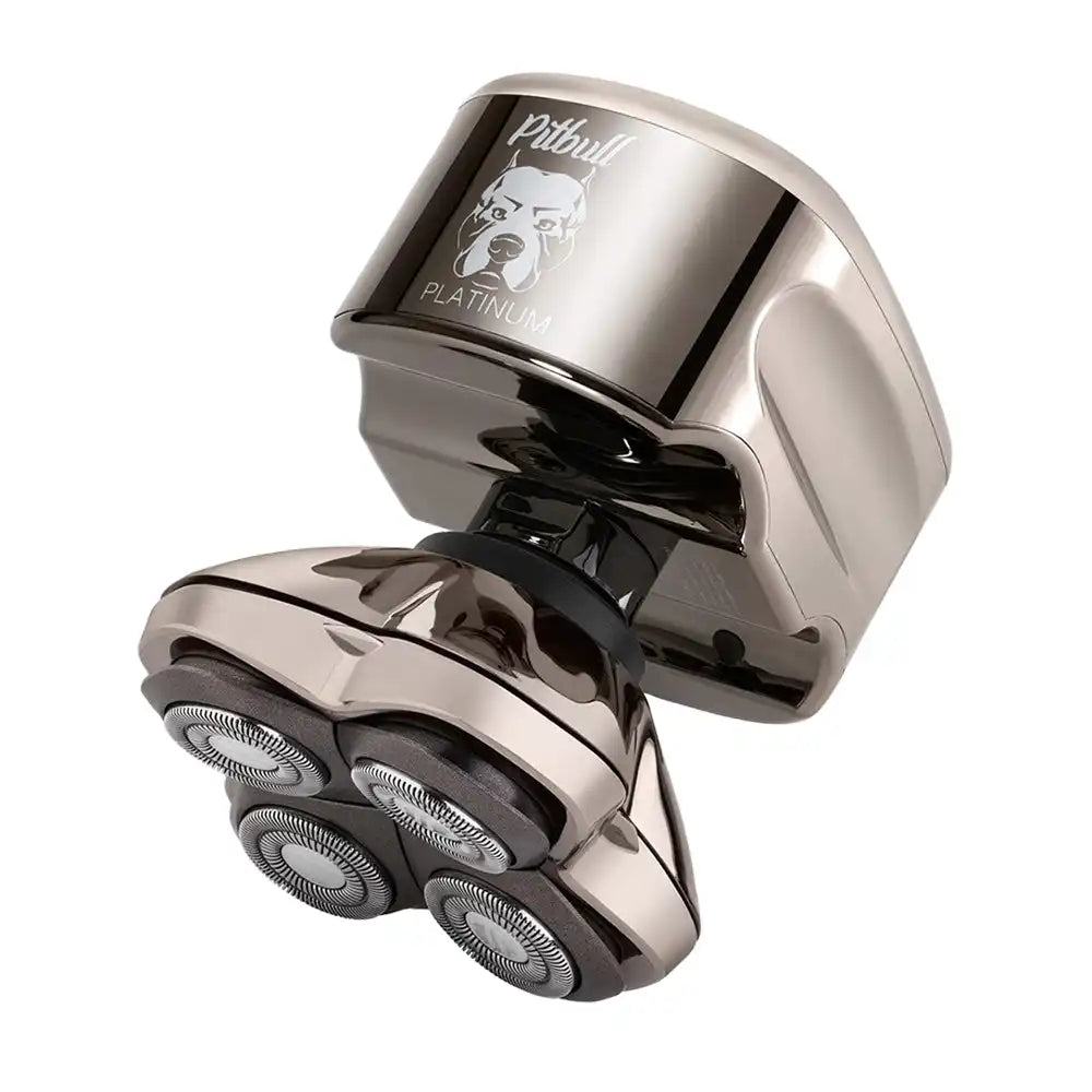Pitbull Platinum PRO PX5 Head and Face Shaver | 2025 Version (with Deluxe Travel Case & Rinse Stand)