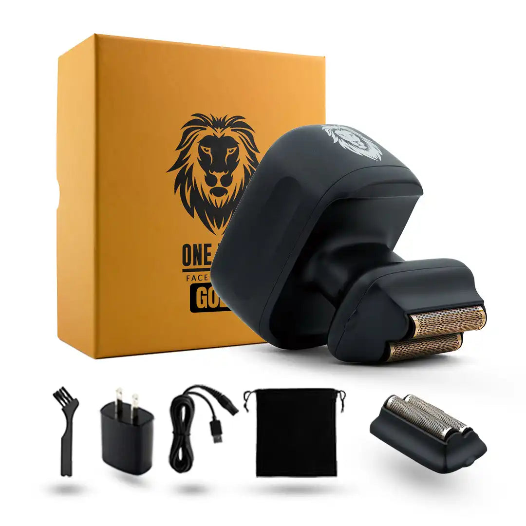 One Lion Gold PRO Foil shaver | Two foil options: Standard and Sensitive included
