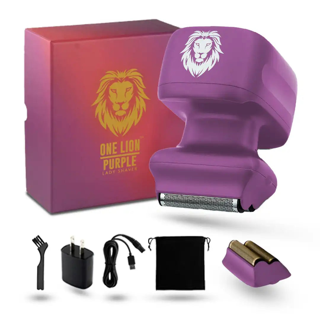 One Lion Purple PRO Foil shaver | Two foil options: Standard and Sensitive included