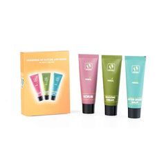 Travel-size bundle: Herbal Balm, Scrub and Shaving Cream